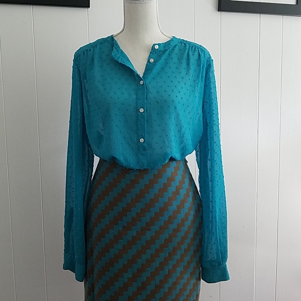 J. Crew clipdot popover blouse - Picture 2 of 7
